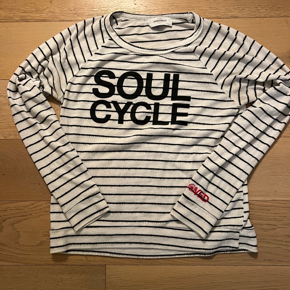 SoulCycle Striped Sweatshirt - size M